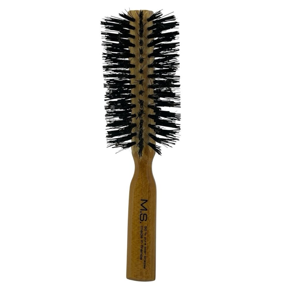 Vintage Bristle Brush MS Made In France Boar Bristle Round Brush